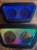 Custom Center Dash Piece with LEDs fits 2019-2023 Chevy/GMC trucks *** Please read description before ordering *** Speakers included