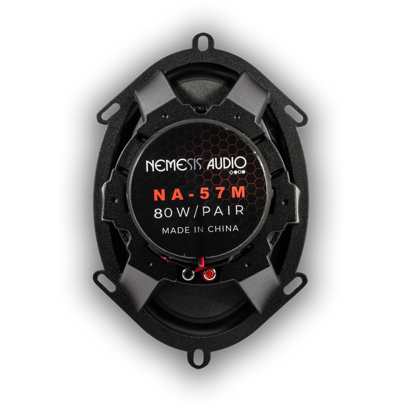 Nemesis Audio NA-57M 5x7" 80W 2-Way Coaxial Car Speakers 4-Ohm (Pair)