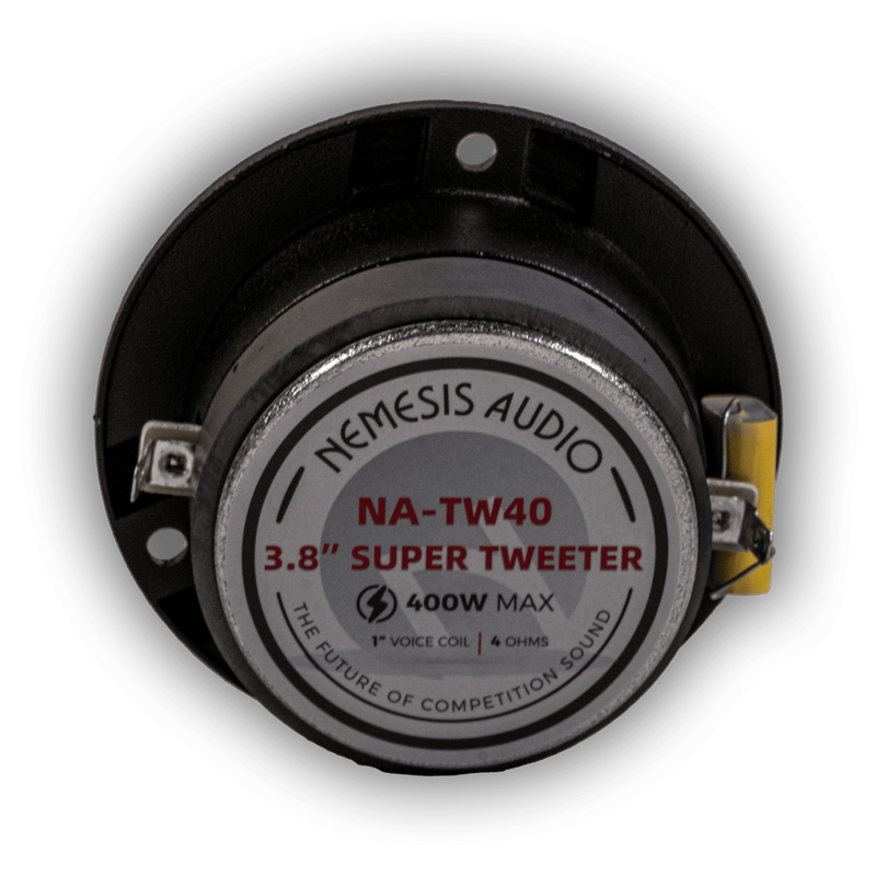 Nemesis Audio NA-TW40 3.8" 200W Pro Aluminum Super Bullet Tweeters with Capacitor Crossover (Pair)