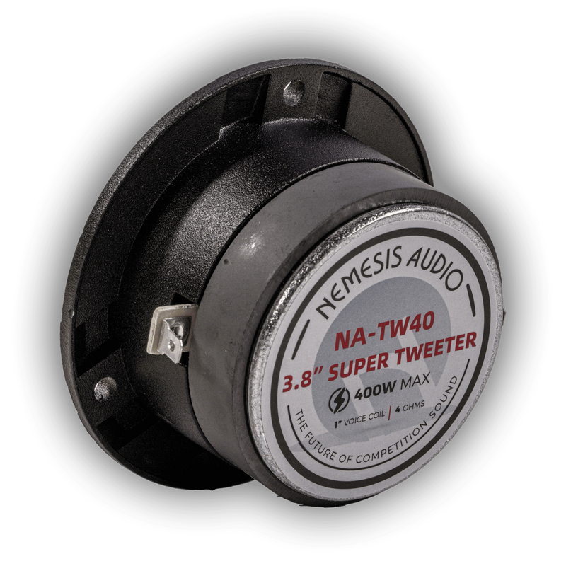 Nemesis Audio NA-TW40 3.8" 200W Pro Aluminum Super Bullet Tweeters with Capacitor Crossover (Pair)