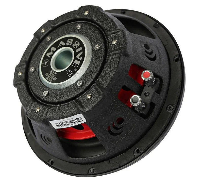 Massive Audio UFO10V2 10" 300W RMS Shallow Subwoofer DVC 4-Ohm