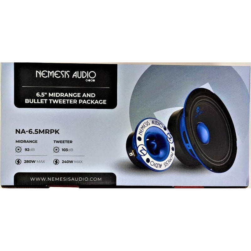 Nemesis Audio NA-6.5MRPK 6.5" Midrange Speakers & Pro Tweeters Combo